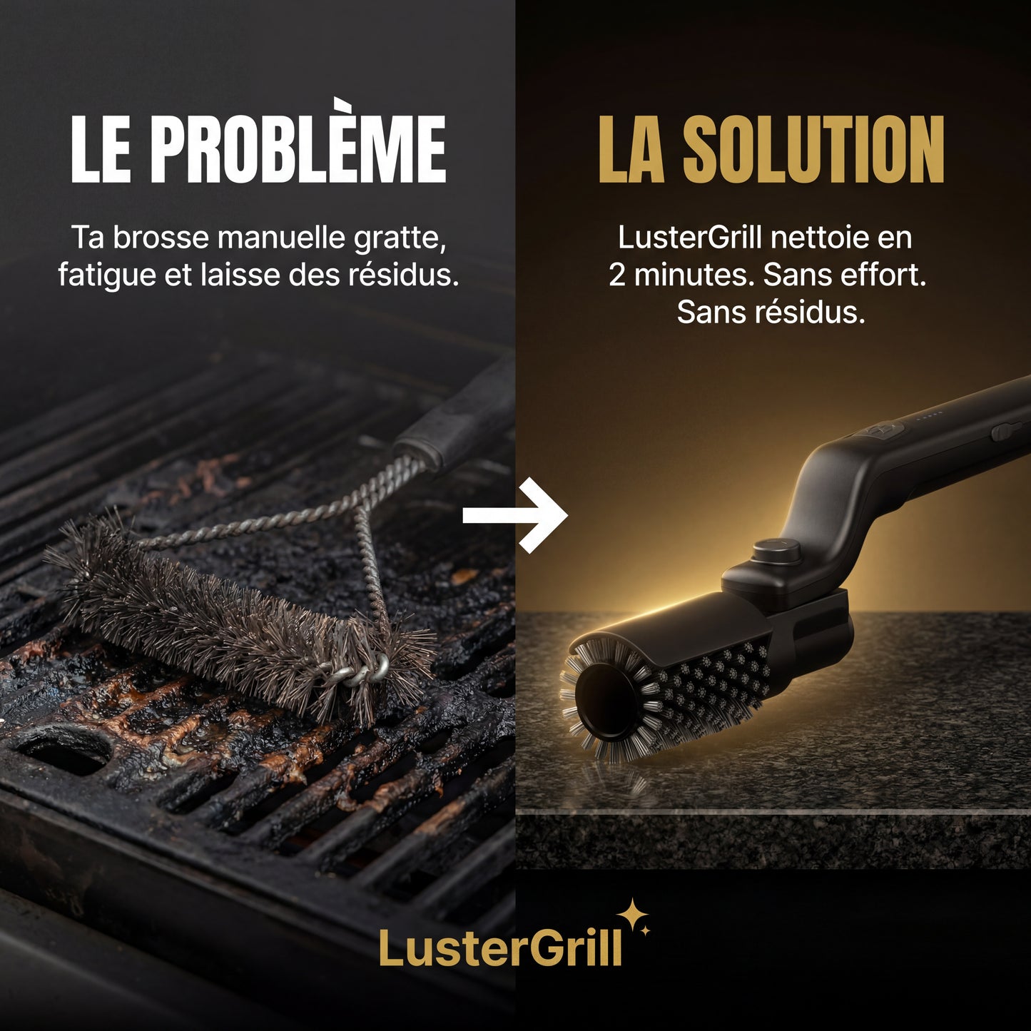 LusterGrill —  Brosse BBQ Électrique